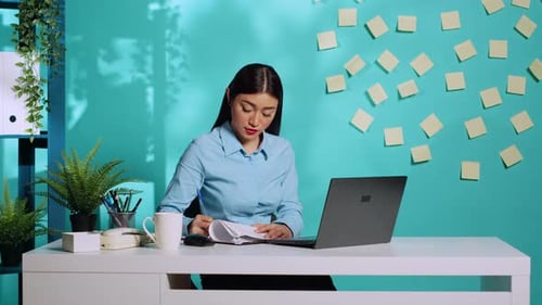 Secretary Completing Paperwork