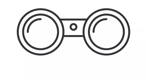 Animiertes Fernglas-Symbol