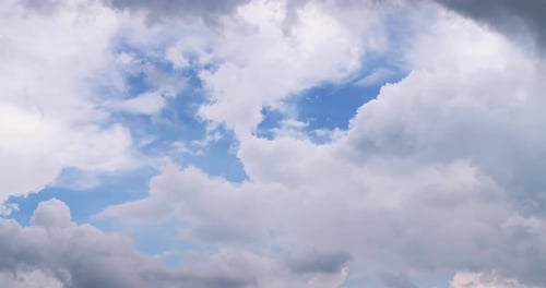 Clouds Moving Across Blue Sky Time Lapse