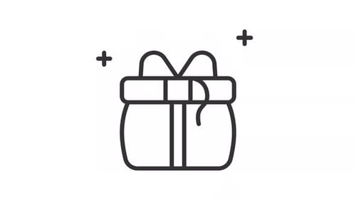 Geschenkbox, UI-Symbollinienanimation