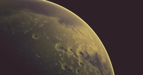 Surface Features and Terrain of Mars Captured From a Distant View