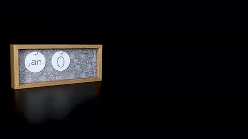 A wooden calendar block showing the date January 1st New Years Day