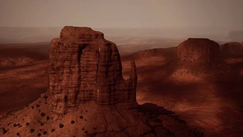 A Rock Formation in the Middle of a Desert