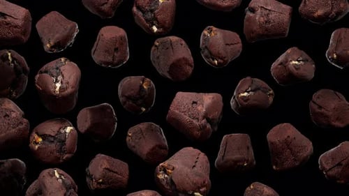 Muffins de chocolate flutuantes sem costura em Alpha