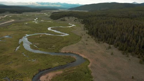 4K Aerial Footage Colorado Taylor River