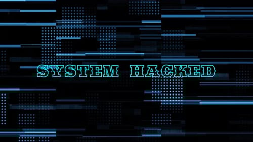 System hacked text background.