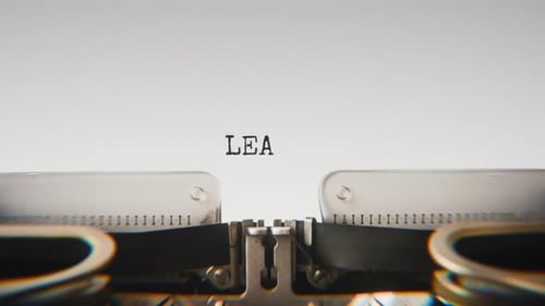 Old mechanical typewriter typing Learning in a close-up view.