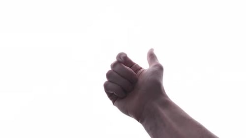 Handgesten, die von 1 bis 5 zählen — Hände am Finger von einem bis fünf einzeln auf weißem B zählen
