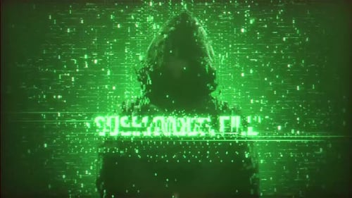 Fichier suspect sur le symbole d'une cyberattaque de hacker