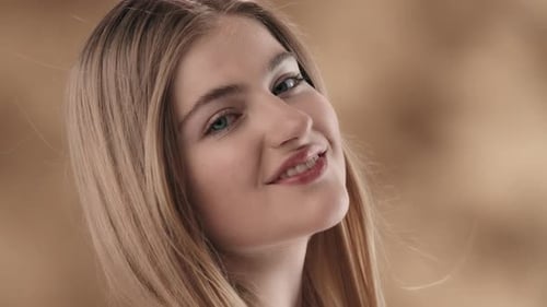 Smiling Woman's Beauty, Cosmetics Advertisement Portrait