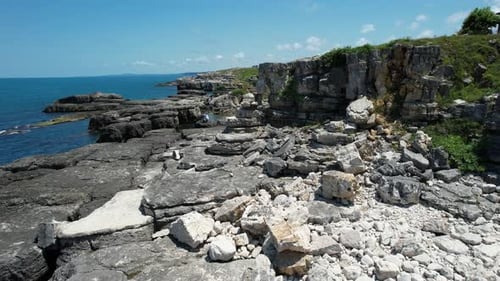 Aerial Cliff and Sea