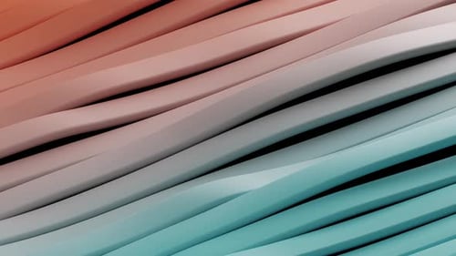 Abstract Surface of Multicolored Waving Lines Background 3d Loop