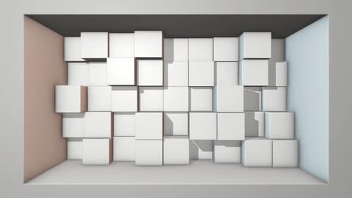 Abstrakte quadratische geometrische bewegliche Würfel