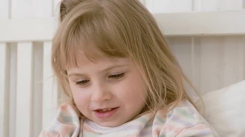 4 Years Girl Joking Sticking Tongue Out with Silly Expression Child Making Face Funny Foolishness