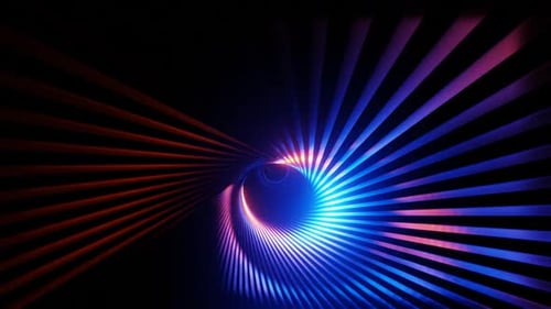 Fond de tunnel de ceinture orange et bleue Vj Loop en HD