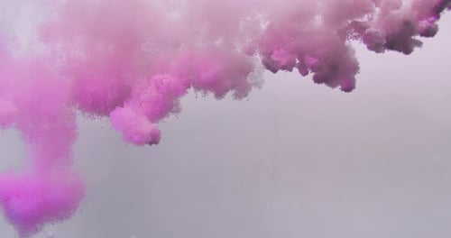 Abstract Pink Powder Cloud Fluid Motion Transition