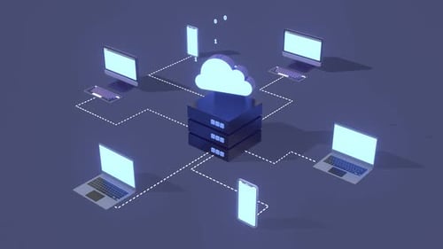Cloud Computing and Data Center Animation for Tech and Business Projects.