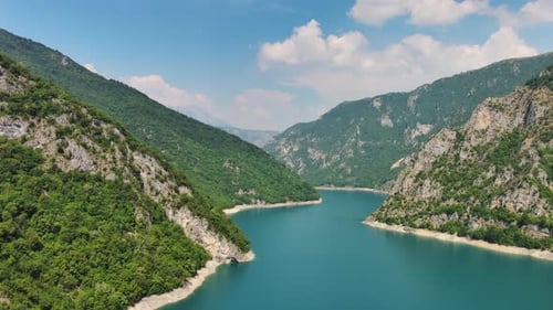 Piva River Canyon Aerial Montenegro