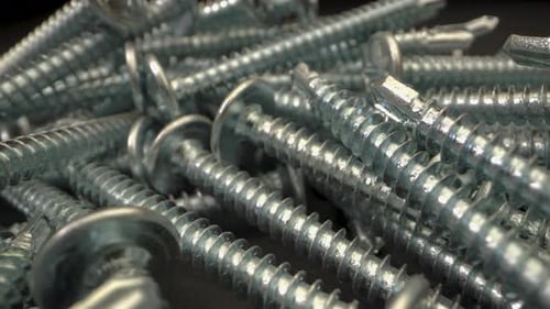 Close Up View of Deck Screws in Pile
