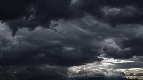 Dramatic Storm Clouds Swirling Overhead in Time Lapse