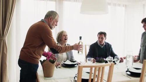 Friends Gather for Lunch at Bright Modern Home