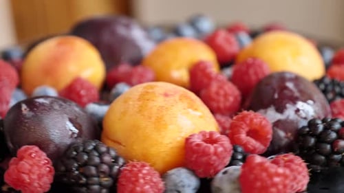 Delicious Assortment of Fresh Seasonal Fruits, Close-Up