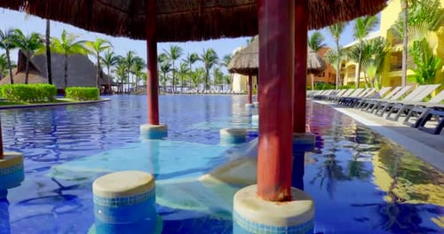 Private Pool Bed Relaxation at Tropical Resort