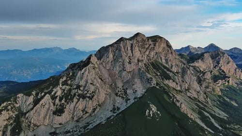 Maglic Mountain Aerial Landscape at Sunset