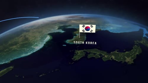 Realistic 3D Animation of South Korea: Interactive Globe Visualization