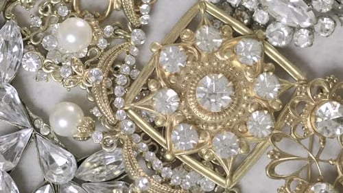 Jewelry background. Jewel set rotation