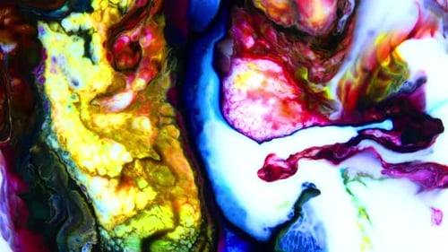 Perfect Multi Colored Fluid Paint Movement Background 86