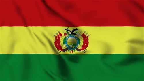 Realistic Waving Flag of Bolivia Motion Graphic