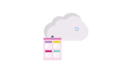Flat Design Cloud Calendar Snowflake Icon Animation
