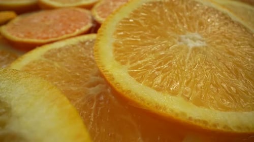 Close Up of Fresh Orange Slices