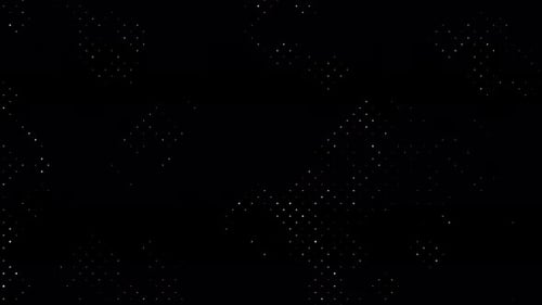 Abstract halftone block grid in black color with smooth motion loop