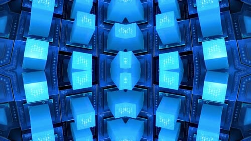 Digital Pulsing Blue 3D Extrusions