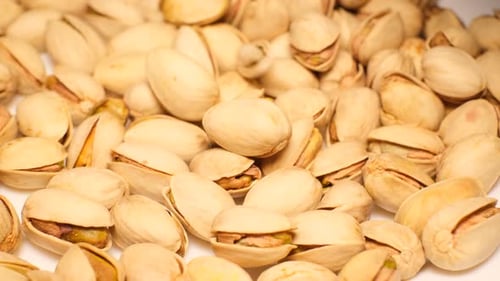 Heap of Pistachios Close Up Food Footage