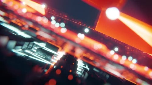 Futuristic Digital Network Data Flow Animated Background