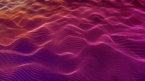 Abstract Glowing Particle Wave Loop Motion Background