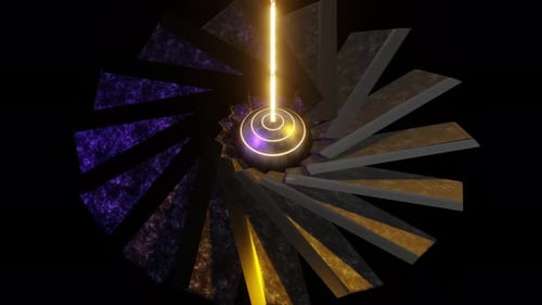 Blade Power Hintergrund Vj Loop In 4K, Violett und Gelb