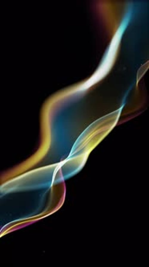 Colorful Abstract Fluid Particle Waves Vertical Background