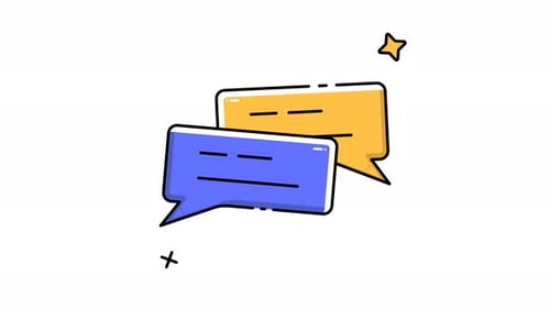 Animated Chat Message Speech Bubbles Flat Design