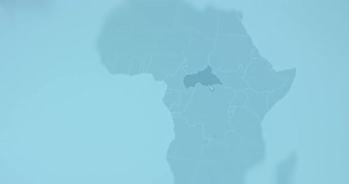 Africa continent map animation with highlighted countries