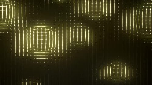 Abstract Glowing Geometric Lines Grid Background Loop