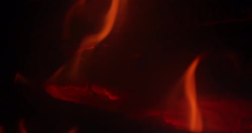 Wood Burning In Fireplace Heating Season