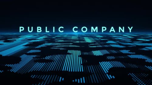 Futuristic Digital Grid Revealing Corporate Text