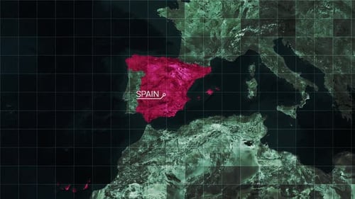 Spanien Satellitenkarte