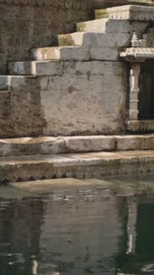 Water Storage Inside Toorji Ka Jhalra Baoli Stepwell Jodhpur Rajasthan India Horizontal Pan