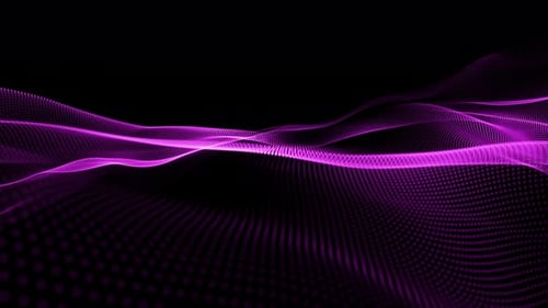 Pink Particles Wave Flow Background Loop V8