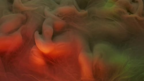 Colorful Ink Blending Abstractly in Liquid Medium